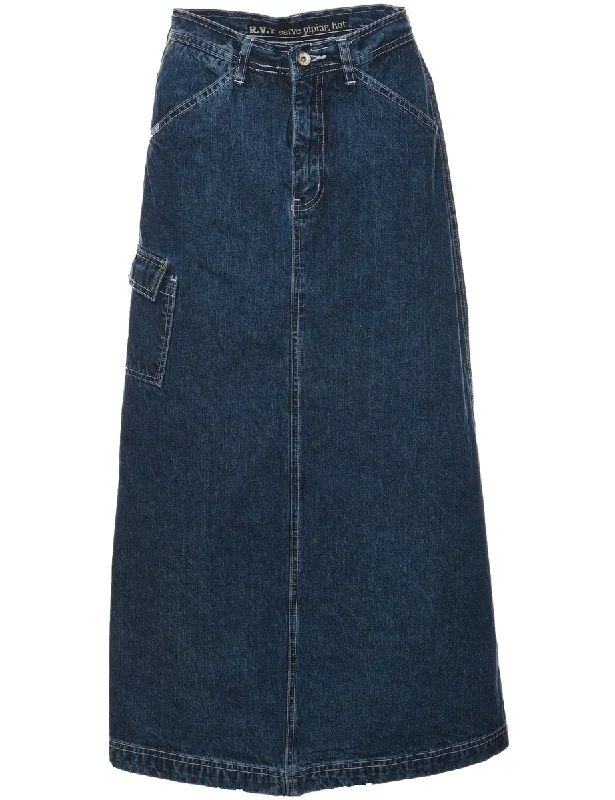 A-Line Y2K Denim Skirt - M