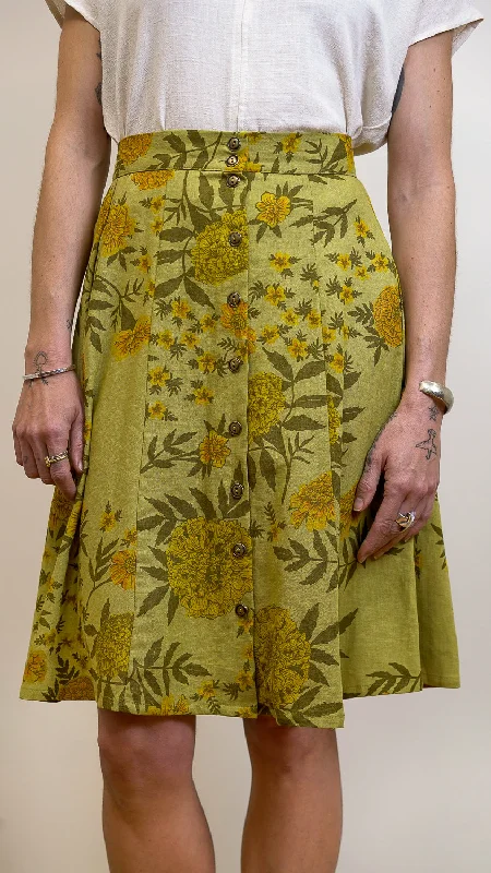 Bae Skirt in Mustard Marigold Linen