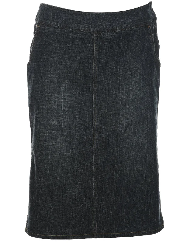 Pencil Shape Denim Skirt - M