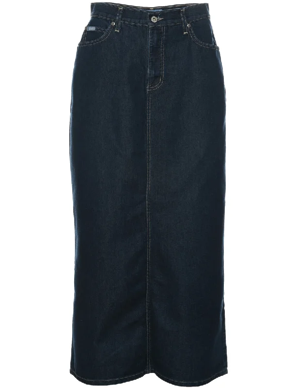 Pencil Shape Denim Skirt - M