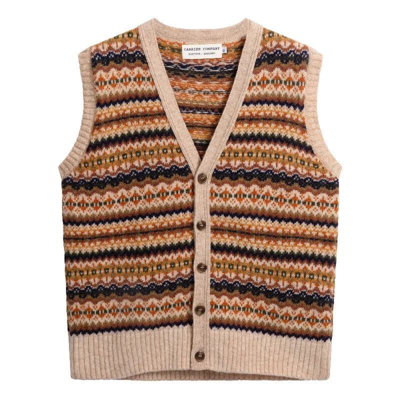 Sleeveless Fairisle Cardigan