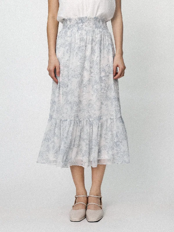 Marlowe Smocking Waist Midi Skirt