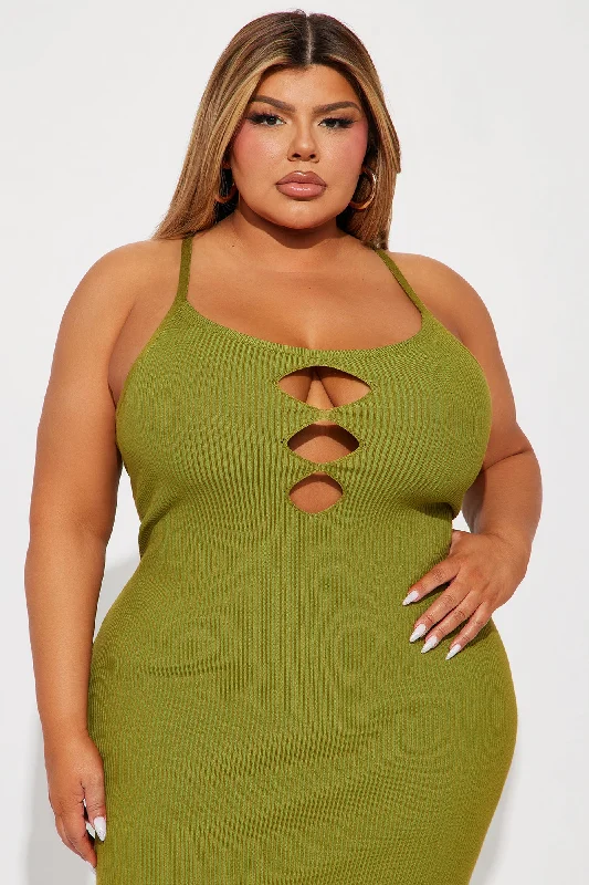 Adelyn Sweater Maxi Dress - Chartreuse