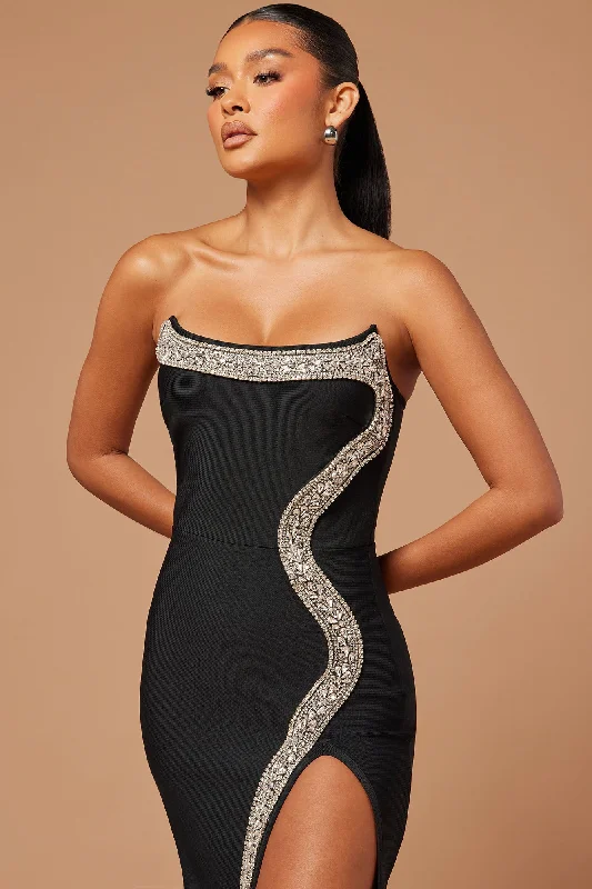 Amber Bandage Gown - Black