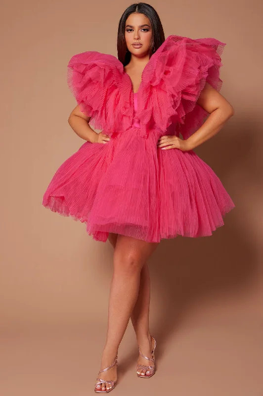 Delaney Tulle Mini Dress - Pink