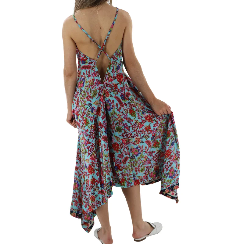 Flowy Long V Neck Line 'Maria' Dress