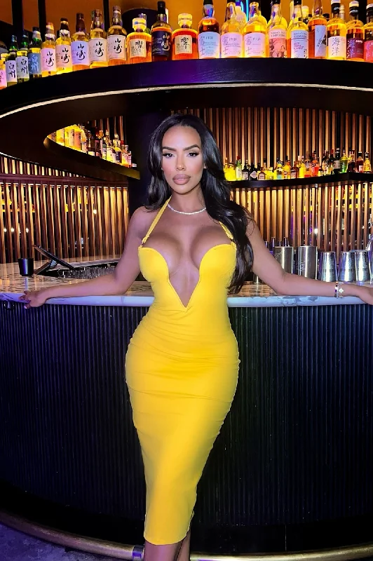 Forever Timeless Midi Dress - Yellow