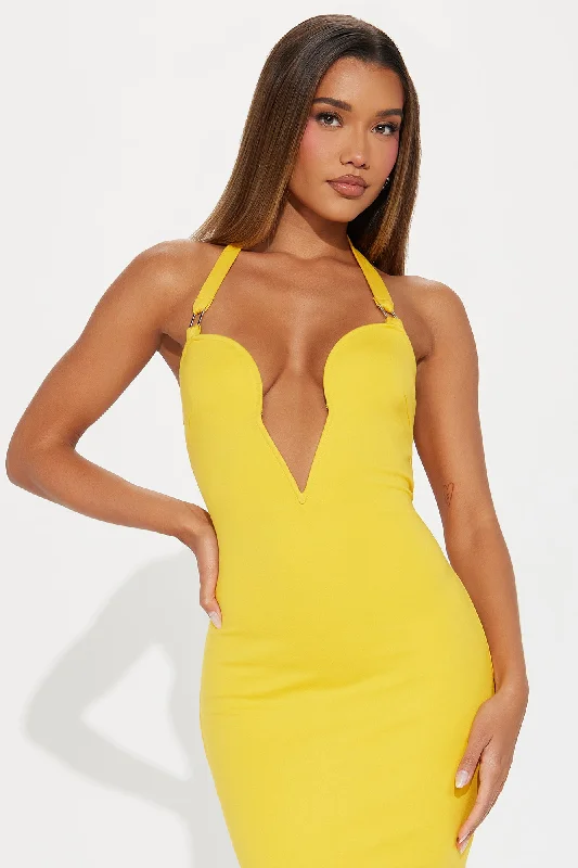 Forever Timeless Midi Dress - Yellow