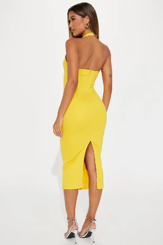 Forever Timeless Midi Dress - Yellow