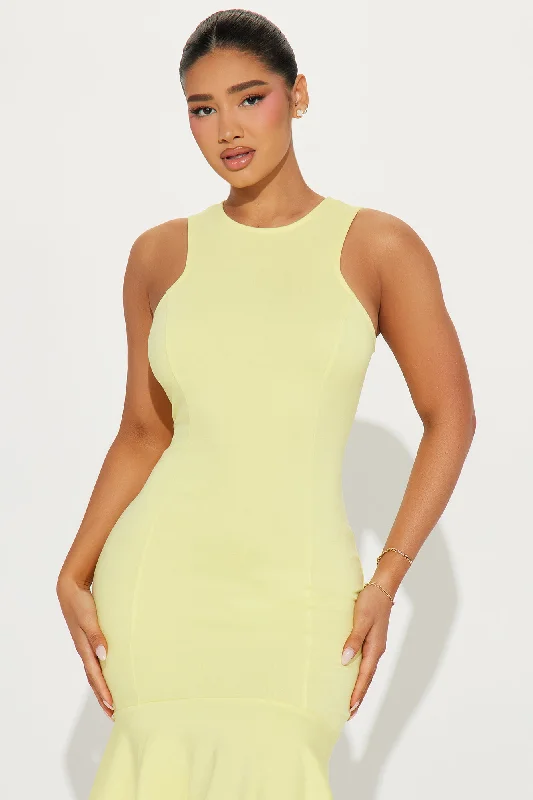 My Cup of Tea Midi Dress - Yellow