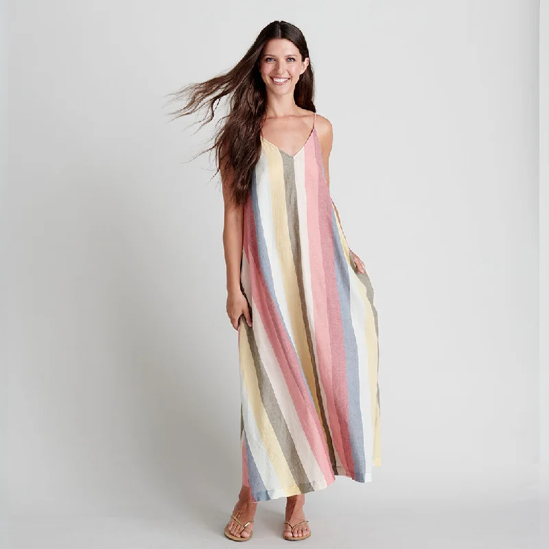 Womens Sterralda Dress - Multi Wide Stripe